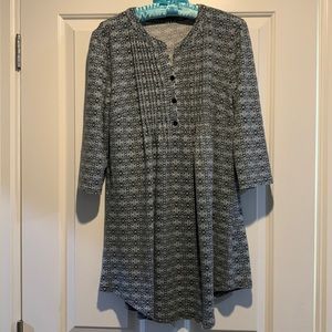 Reborn tunic, figure flattering style, very soft brushed fabric